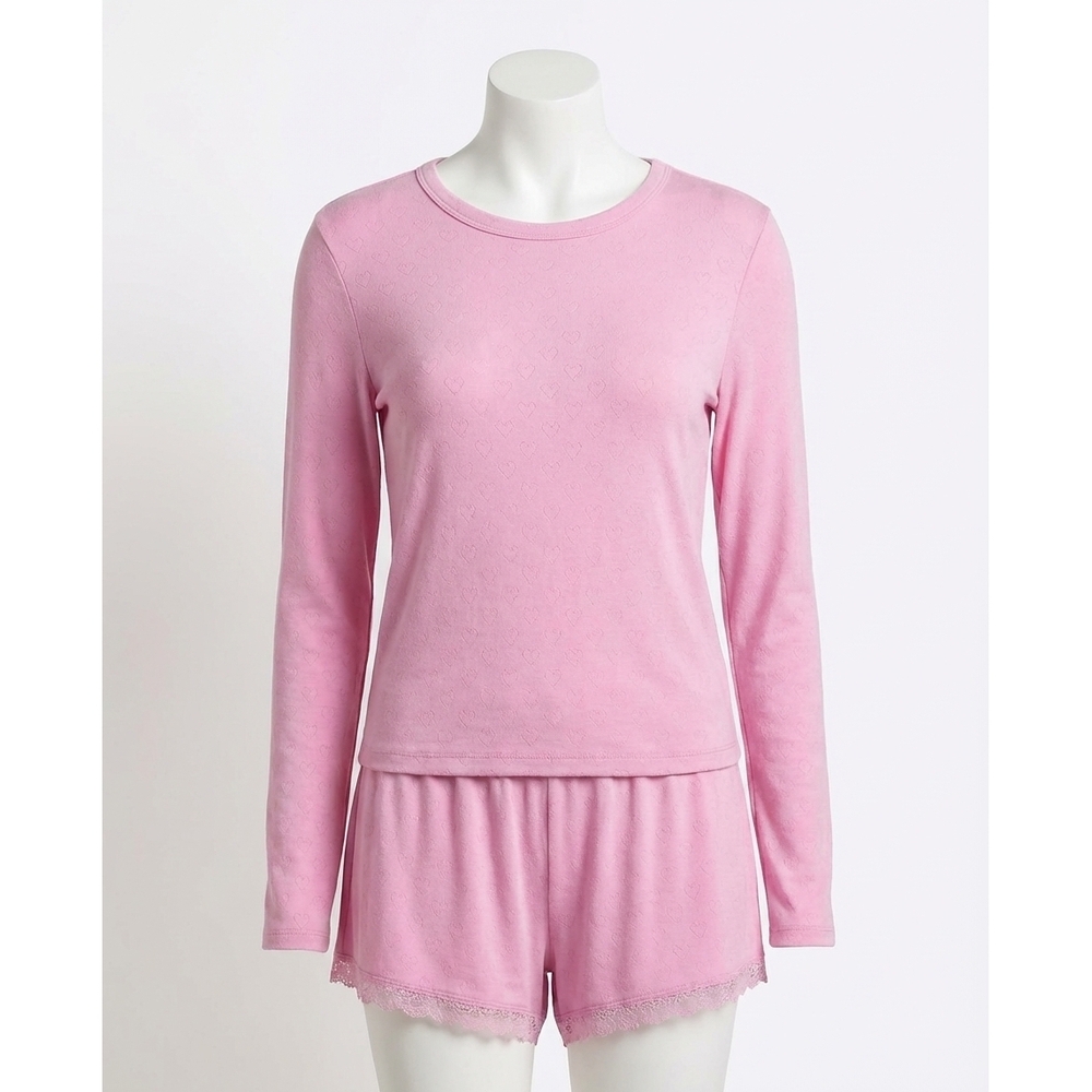 NEW Z SUPPLY maison pointelle long sleeve top in pink crush
